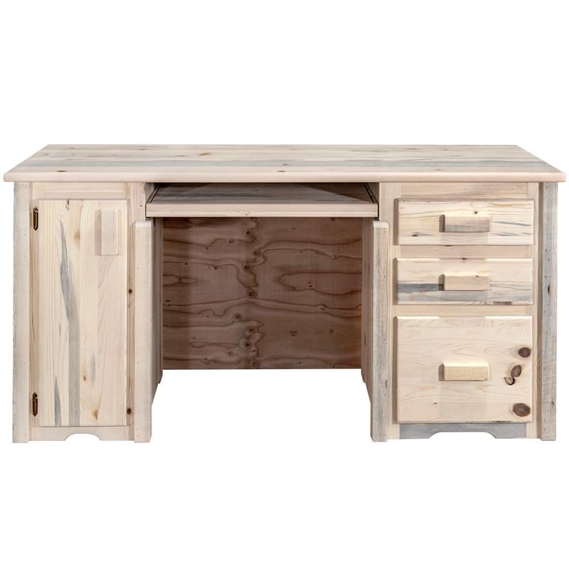 Montana Woodworks Homestead Transitional Wood Computer Desk in Natural