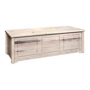 montana woodworks homestead transitional wood blanket chest in natural