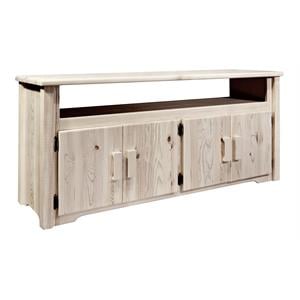 Montana Woodworks Homestead Wood Television Stand in Natural Lacquered