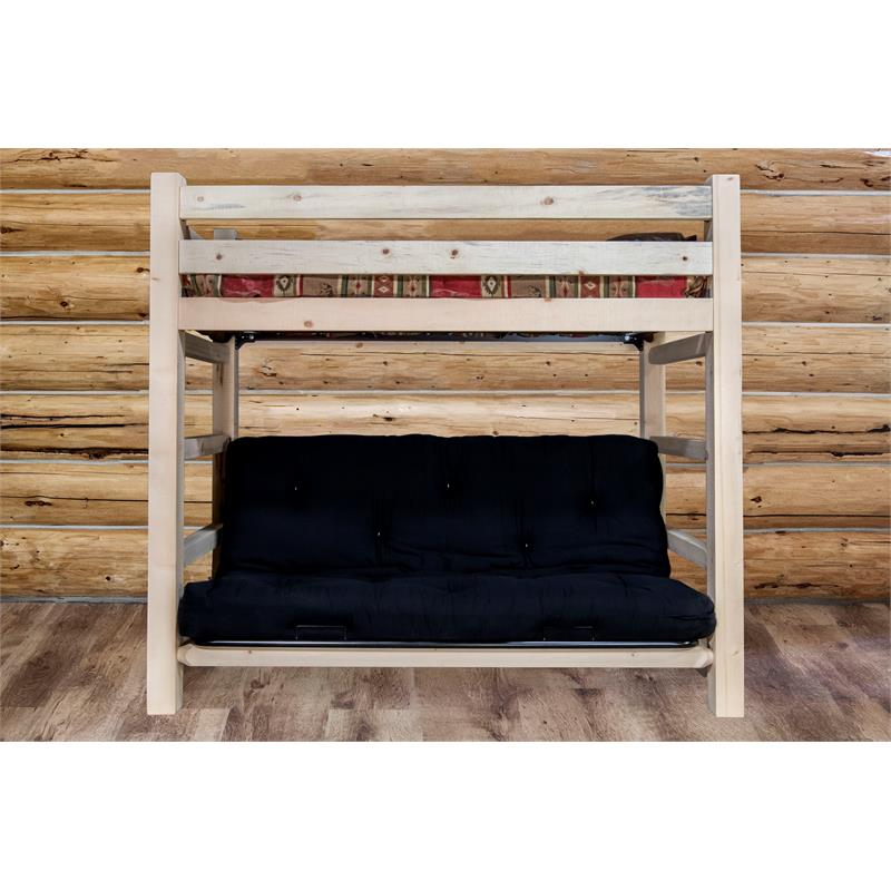 Montana Woodworks Homestead Solid Wood Twin over Full Futon Frame in Natural