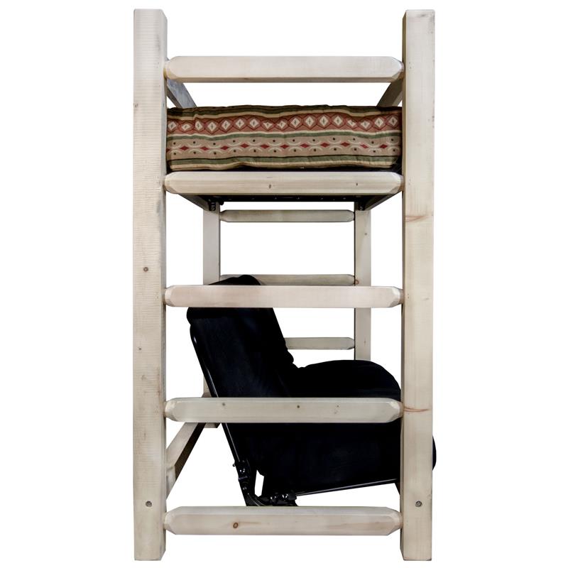 Montana Woodworks Homestead Solid Wood Twin over Full Futon Frame in Natural