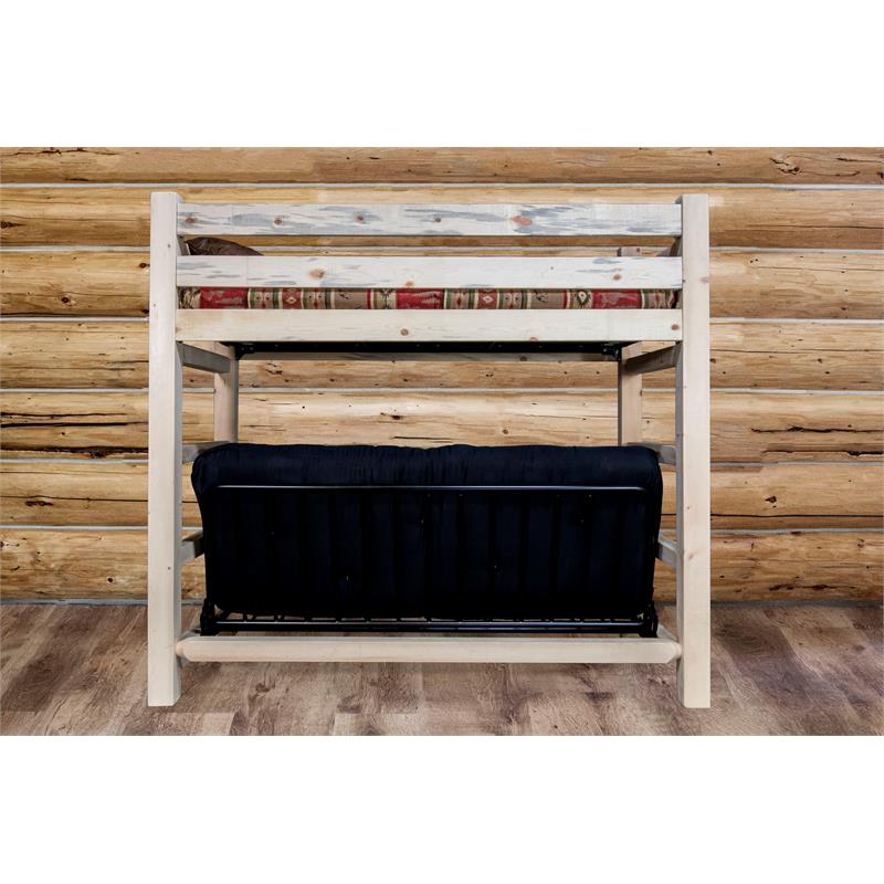 Montana Woodworks Homestead Solid Wood Twin over Full Futon Frame in Natural