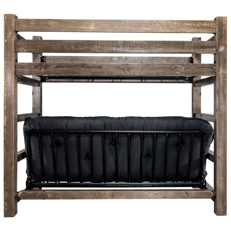 Montana Woodworks Homestead Wood Twin over Full Futon Frame in Brown