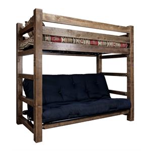 montana woodworks homestead wood twin over full futon frame in brown