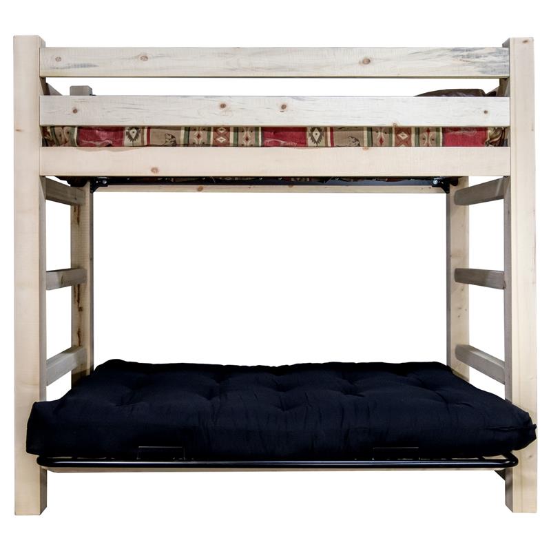 Montana Woodworks Homestead Wood Twin over Full Futon Frame in Natural