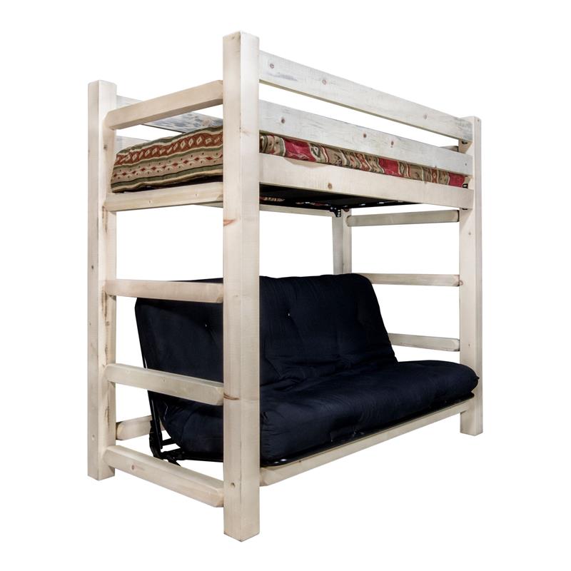 Montana Woodworks Homestead Wood Twin over Full Futon Frame in Natural