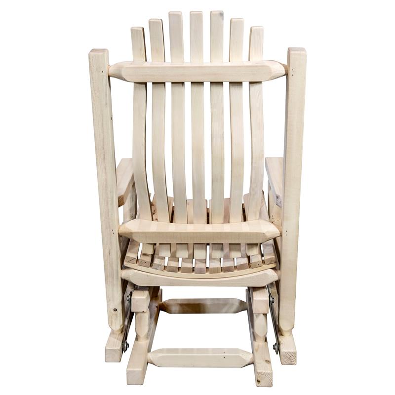 Montana Woodworks Homestead Transitional Solid Wood Glider Rocker in Natural