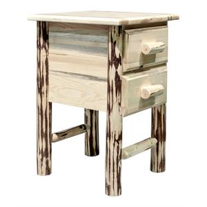 montana woodworks handcrafted 2 drawers wood nightstand in natural