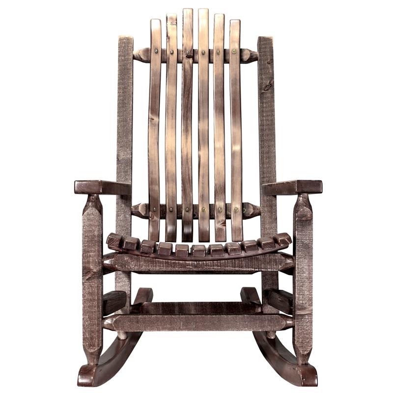 Montana Woodworks Homestead Transitional Wood Adult Rocker in Brown