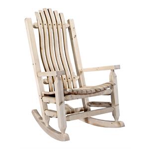 montana woodworks homestead transitional wood adult rocker in natural