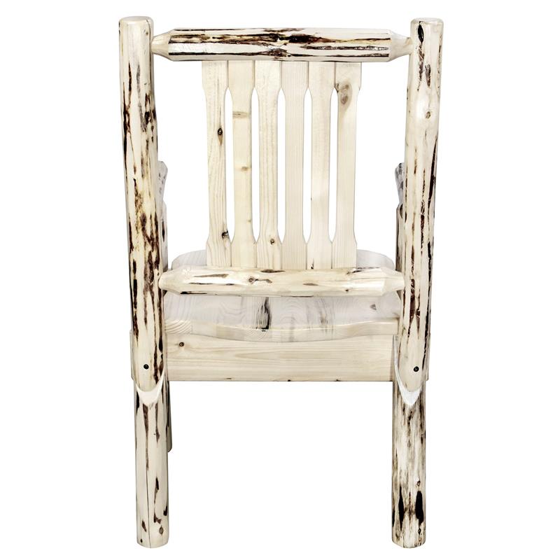 Montana Woodworks Transitional Solid Wood Captain's Chair in Natural
