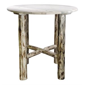 montana woodworks hand-crafted transitional wood bistro table in natural