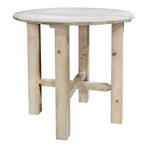 montana woodworks homestead hand-crafted wood bistro table in natural