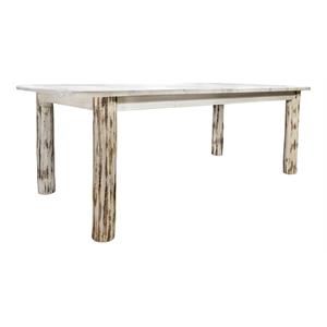 Montana Woodworks 4 Post Transitional Wood Dining Table in Natural