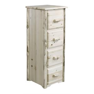 montana woodworks 4 drawers transitional wood file cabinet in natural