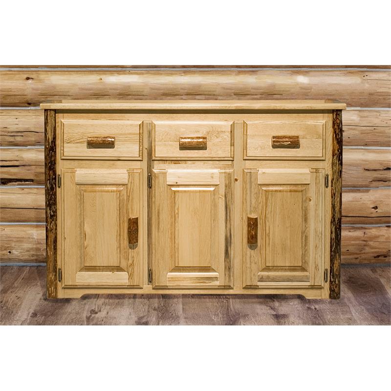 Montana Woodworks Glacier Country Transitional Wood Sideboard in Brown