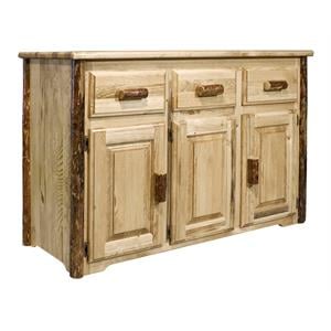 Montana Woodworks Glacier Country Transitional Wood Sideboard in Brown