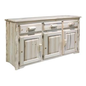 Montana Woodworks Hand-Crafted Transitional Wood Sideboard in Natural