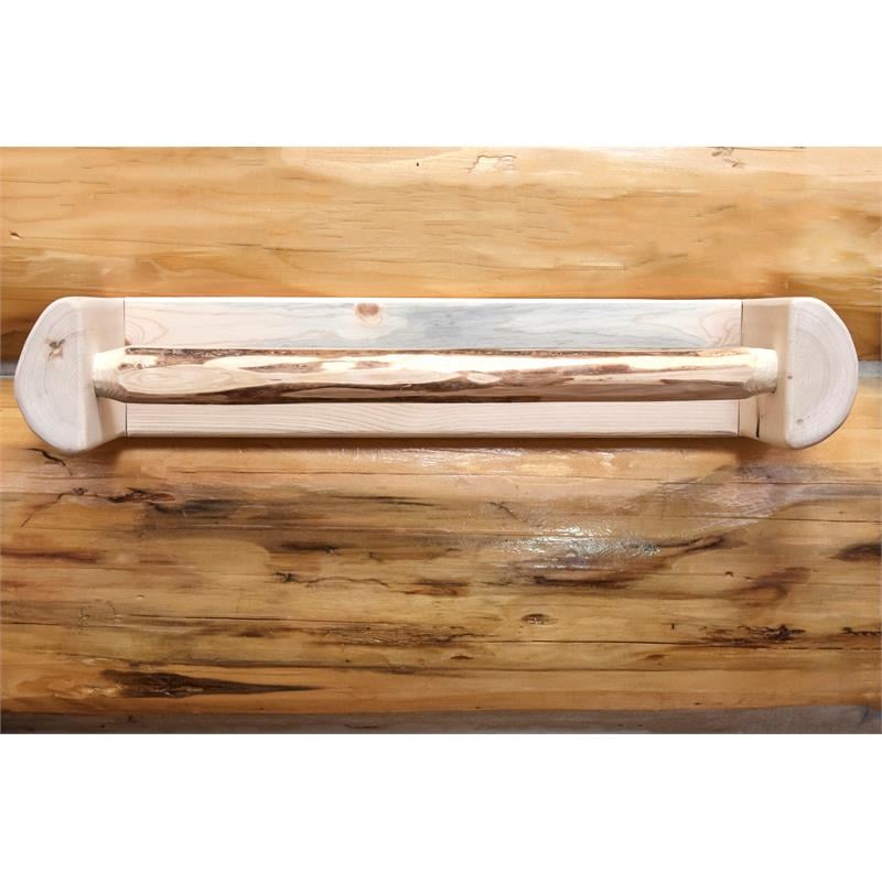 Montana Woodworks Handcrafted Transitional Wood Towel Rack in Natural