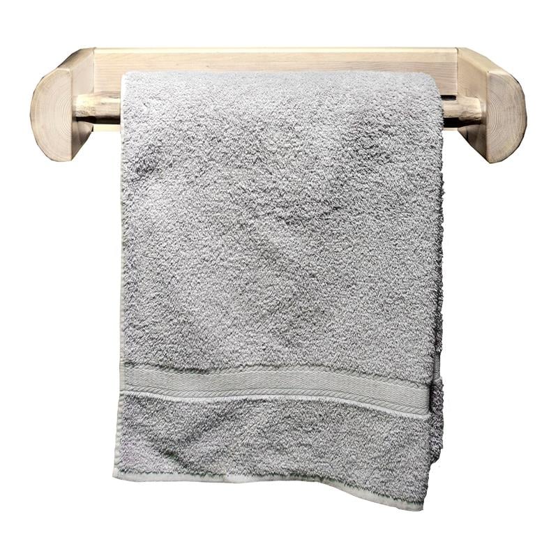 Montana Woodworks Handcrafted Transitional Wood Towel Rack in Natural