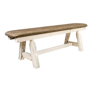 Montana Woodworks Homestead 5ft Wood Plank Style Bench in Natural