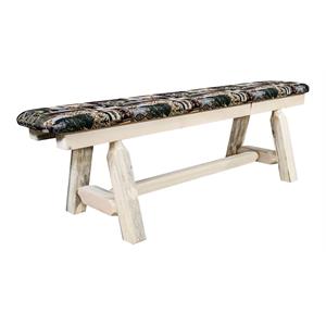 Montana Woodworks Homestead 5ft Handcrafted Wood Plank Style Bench in Natural