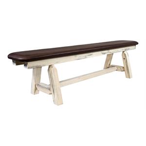 Montana Woodworks Homestead 6ft Handcrafted Wood Plank Style Bench in Natural