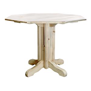 montana woodworks homestead solid wood center pedestal table in natural
