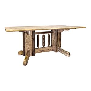 Montana Woodworks Homestead Transitional Wood Dining Table in Brown