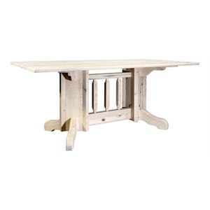 Montana Woodworks Homestead 72&quot Transitional Pine Wood Dining Table in Natural