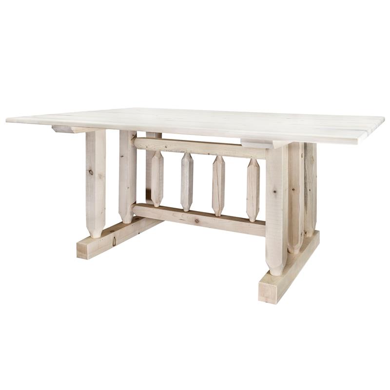 Montana Woodworks Homestead Transitional Solid Wood Dining Table in Natural
