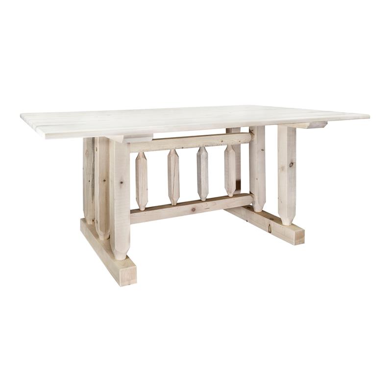 Montana Woodworks Homestead Transitional Solid Wood Dining Table in Natural