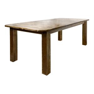 Montana Woodworks Homestead 4 Post Wood Dining Table in Brown Lacquered