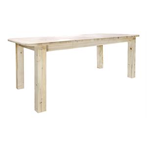 Montana Woodworks Homestead Wood Dining Table with Two 18&quot Leaves in Natural
