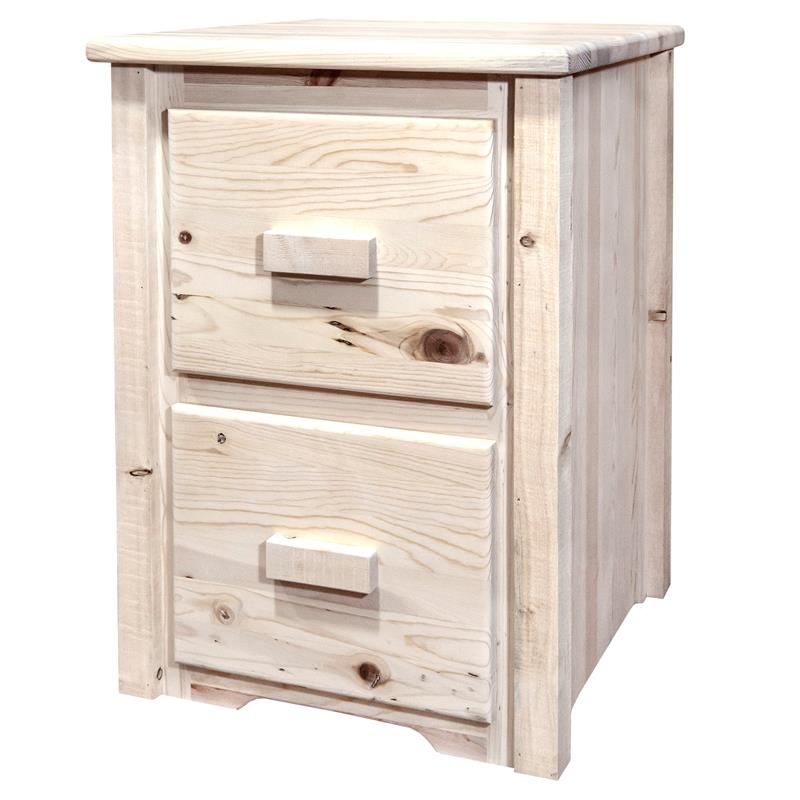 Montana Woodworks Homestead 2 Drawers Wood File Cabinet in Natural
