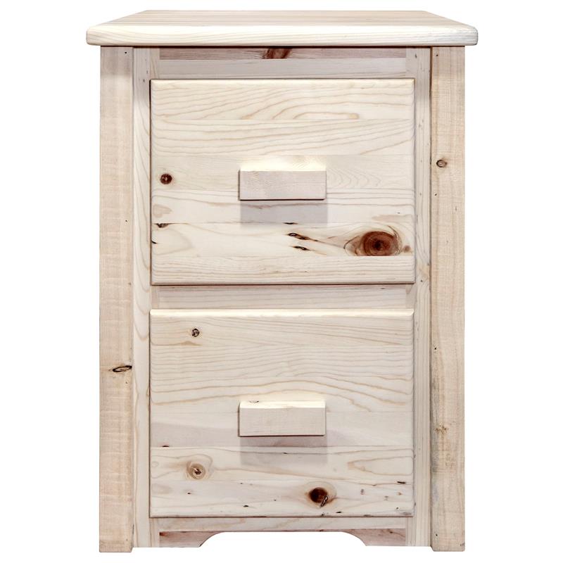 Montana Woodworks Homestead 2 Drawers Wood File Cabinet in Natural
