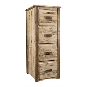 montana woodworks homestead 4 drawers solid wood file cabinet in brown
