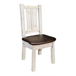 Montana Woodworks Homestead Transitional Pine Wood Side Chair in Natural