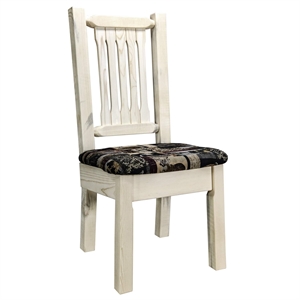 Montana Woodworks Homestead Handcrafted Transitional Wood Side Chair in Natural