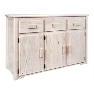 Montana Woodworks Homestead Transitional Solid Wood Sideboard in Natural