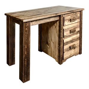 Montana Woodworks Homestead Transitional Wood Office Desk in Brown