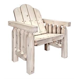Montana Woodworks Homestead 17.5&quot Transitional Wood Deck Chair in Natural