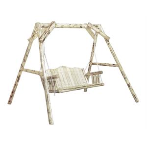 montana woodworks transitional wood lawn swing with 