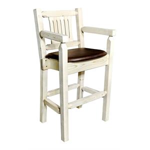 Montana Woodworks Homestead 30&quot Handcrafted Wood Bar Stools in Natural