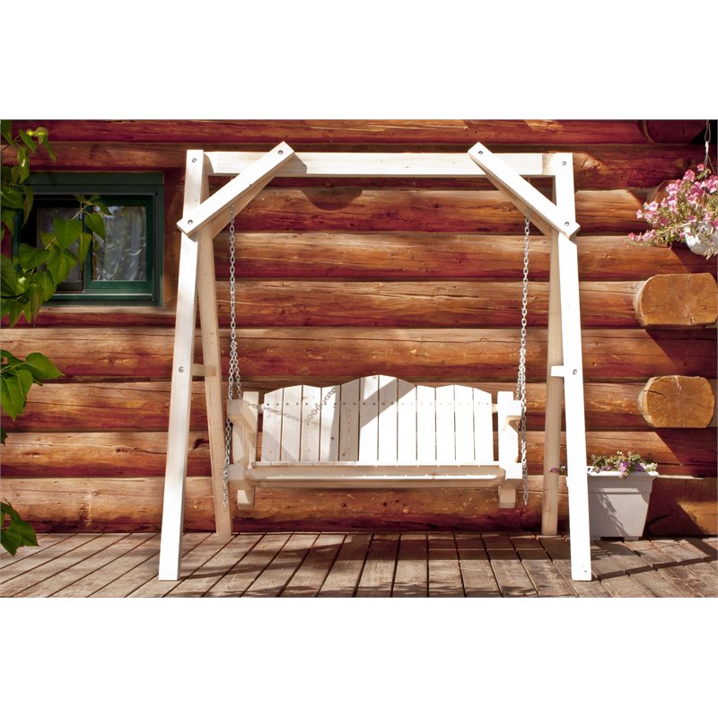 Montana Woodworks Homestead Wood Lawn Swing with 