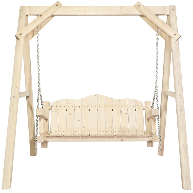 Montana Woodworks Homestead Wood Lawn Swing with 