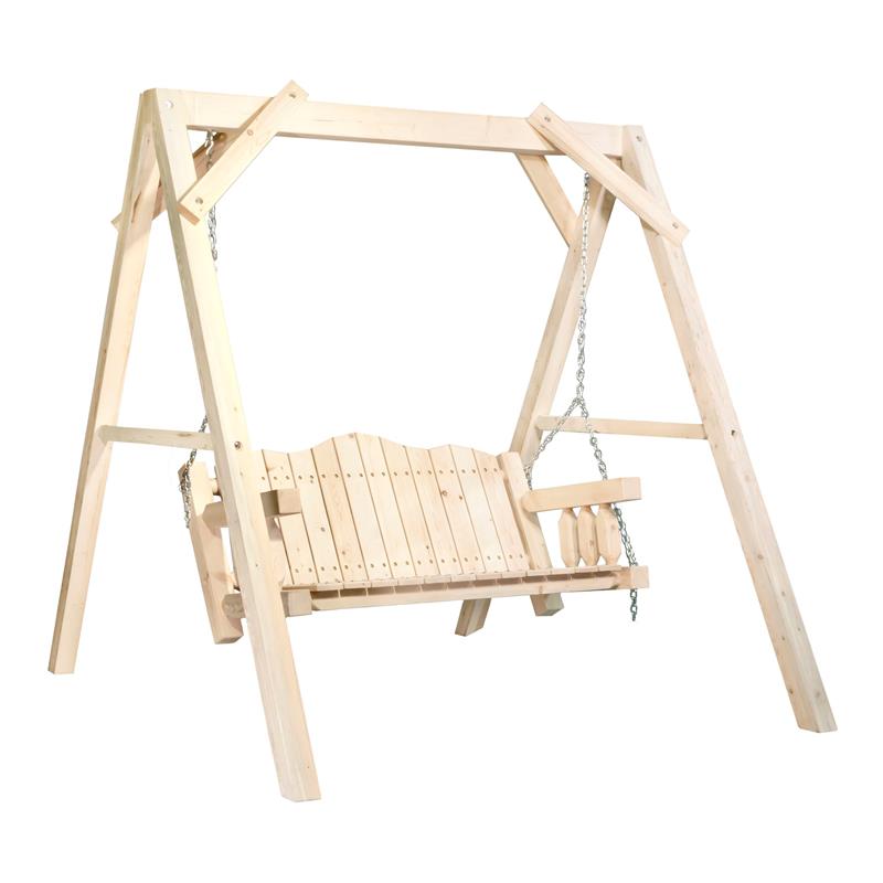 Montana Woodworks Homestead Wood Lawn Swing with 
