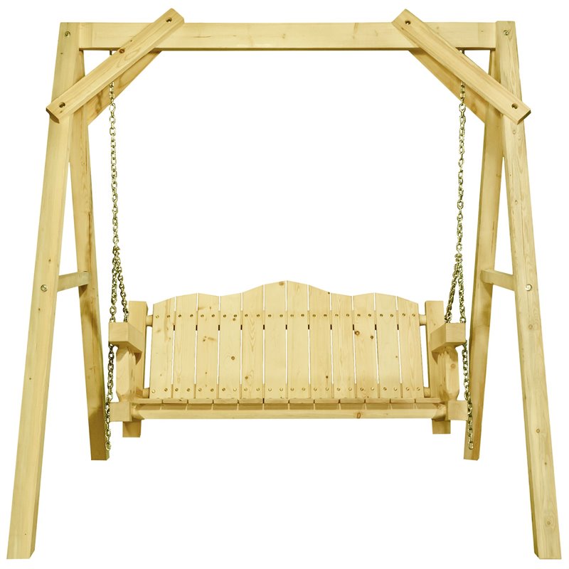 Montana Woodworks Homestead Wood Lawn Swing with 