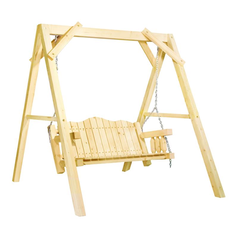 Montana Woodworks Homestead Wood Lawn Swing with 