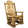 Montana Woodworks Homestead Transitional Wood Glider Rocker in Gold